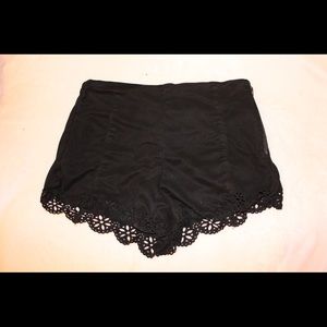 Forever 21 Black Suede Shorts
